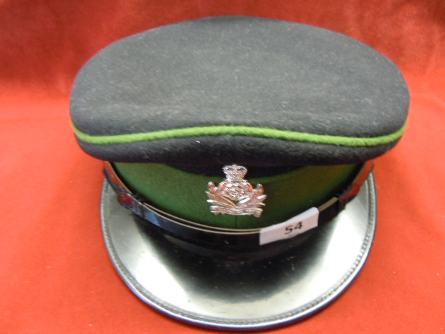 Intelligence Corps officers dress cap with White metal cap badge.