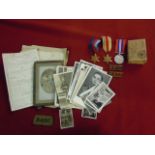WWI and WWII Father and Son Documents and medals, interesting group consisting of a selection of
