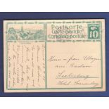 Switzerland 1928  10 Cents Postal Stationery Card uprated 10 Zurich to Seelisburg.  Zurich slogan,