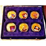 Great Britain - 2012 Diamond Jubilee Gold Plated Commemorative Collection (6) in case of issue