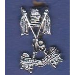 Indian 19th Armoured Regt Cap badge, (White Metal)