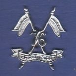 Indian 76th Armoured Regt Cap badge, (White Metal)