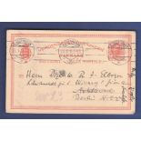 Denmark 1913  10 Ore Postal Stationery Card, used Kjobenhavn to Berlin.  Machine cancel.