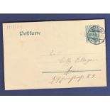 Germany 1910  5 PF Postal Stationery Card, used Breslau to Gwir?