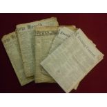 Newspapers - The Glasgow Herald 1892 (x 4 copies)  The Scotsman 1884 (x 3 copies) and The