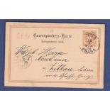 Austria 1890  2 Heller Postal Stationery Card, used Praha to Zittau.