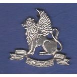 Indian 82nd Armoured Regt Cap badge, (White Metal)