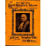 The City Press The Lord Mayors Show Programme, November 9th 1938. J.B. Priestley Writes on London