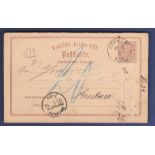 Foreign Postcards - Germany 1876  ½ Groschen Postal Stationery Card used Gramen to Breslau.