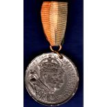 Great Britain Medallion - King Edward VII Coronation Medal - Borough Of Portsmouth. Scarce with