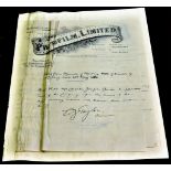 Photofilm Limited - 1906  Letter-headed miniatures and Resolutions to Lloyds Bank (3).