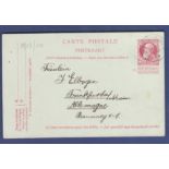 Foreign Postcards - Belgium 1909  10 Cents Postal Stationery Card used Heystsurmer to Frankfurt.