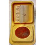 Australia Medalion - Royal Australian mint - Walter Burley Griffin  bronze medallion. Comes in