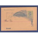 Foreign Postcards - Brazil  Unused 40 Reis Postal Stationery Card.