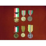 Gulf War Medals (6) includes: Italian Gold Medal Liberation of Kuwait, Police Service Medal,