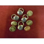 Hampshire Regt Selection of quality buttons, (9) Officers type (Bi metal)