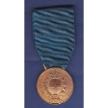 WWI Italian Medaglia Al Valour Militare (Military Medal for Valour) in gilt metal. Good