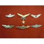 Foreign Pilots wings (6) Glider pilots, F.A.M. Etc.