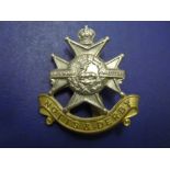 Notts and Derby Royal Sherwood Foresters Cap Badge. KC and Bi Metal Construction.