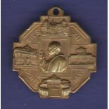 Catholic medal -  Pope Pius XII Pont Max, 1858 - 1958. Made from brass with a depiction of Pope Pius