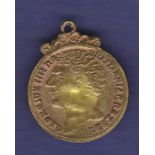 1823 Brass King George IV Medallion. Scarce