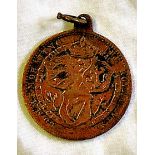 Small bronze commemorative medal - Obverse:- King George V and Queen Mary I, uncrowned, facing left.