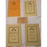 World War II Civil Defence leaflets numbers 1, 3, 4, and 5.  Including a Demobilization Ration