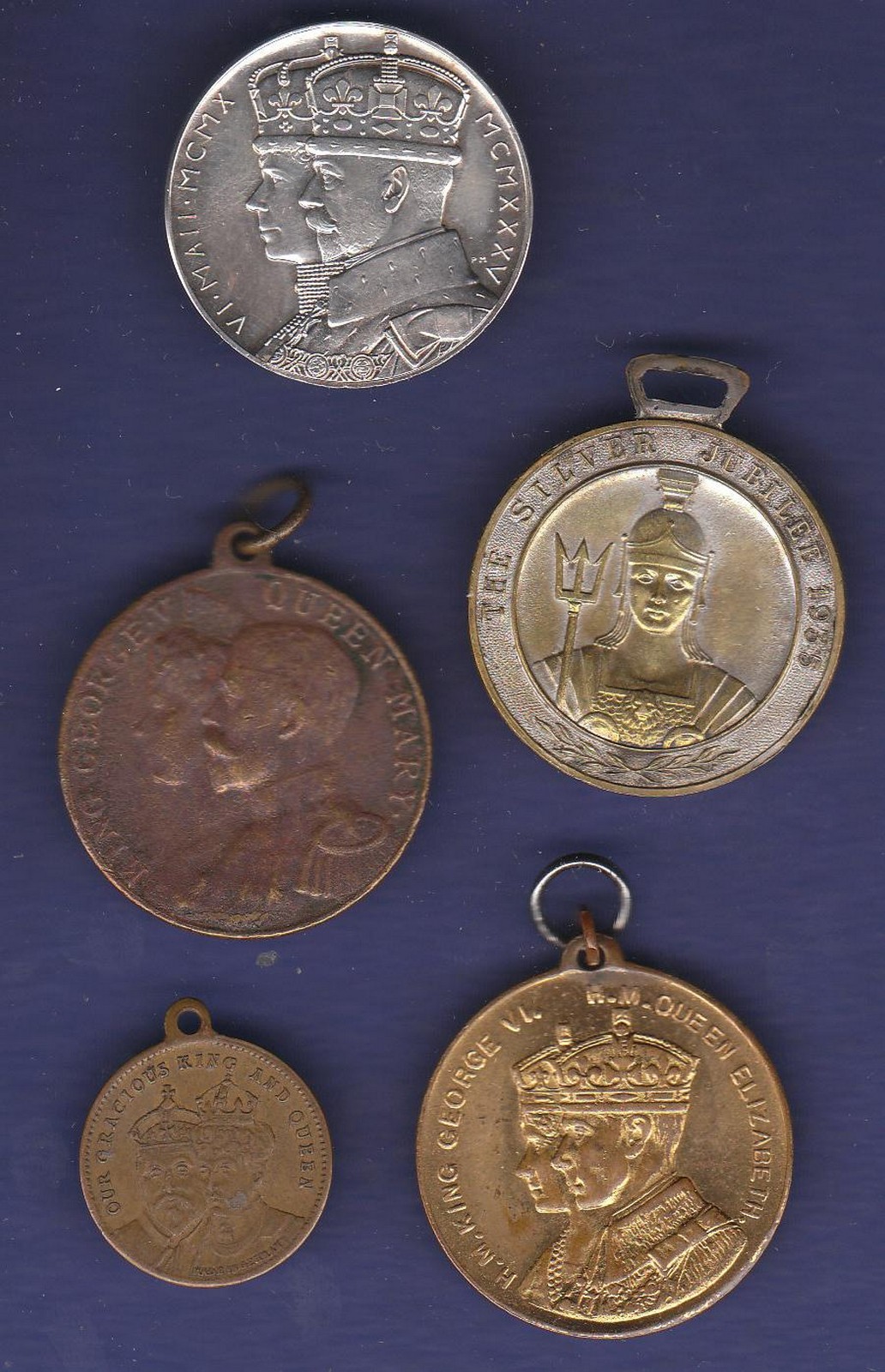 Coronation and Jubilee medals - (5) Includes: two King George V 1935 Silver Jubilee, one FDC in