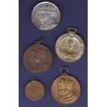 Coronation and Jubilee medals - (5) Includes: two King George V 1935 Silver Jubilee, one FDC in