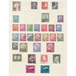 Germany (West) - 1953-1955  Fine used scarce commems and Heuss definitives.