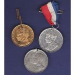 Coronation Medals - King George V and Queen Mary May 1935 and two King George VI and Queen