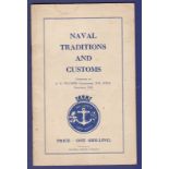 WWII Naval Traditions and Customs, compiled by C.H. Pilcher 1942. In excellent condition