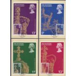 1978, Coronation set of 4 PHQ cards used with FDI handstamp (31/5) each stamp on the front, also