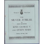 1935 - Borough of Kings Lynn  The Silver Jubilee of their majesties King George V and Queen Mary.