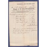 Suffolk 1864 Headed Invoice  Of E. Flowerdew, Rickinghall Lime and Brick Kilns goods delivered to '