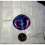 NATO Air meet 2003  Held 8-18th September Pozian Air Base, Poland.  Plastic bag and arm patch.