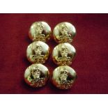 Military buttons - (6) Small royal engineer buttons, QEII in stay bright.