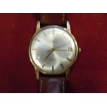 Gold Wrist Watch (9ct)  Cased.  London 1972 with date, Serial No. 02180, maker D.S. & S.  A