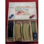 Vintage Tinplate Louis Marx E50 Speedway (Boxed example). 2 cars and one spare body - one key non-