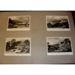 Devon Antique Prints (4)  By T. Allom.  6"x 4½", mounted Clonelly Saugh Bridge, Watermouth