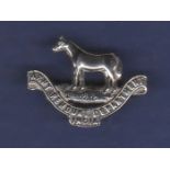 Indian Army Remount Department Cap badge, modern copy. (White metal) Scarce.