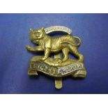 The Leicestershire Regiment Cap Badge in Bi Metal. Rare World War I 1918 Model. Scarce.