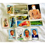 Cigarette and Trade cards modern album 18 sets/part sets includes Churchman Boy Scouts poor-good