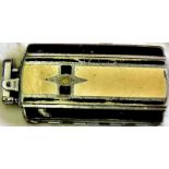 Art Deco Lighter and Cigarette Case  By Ronson.  Enamel is very worn but everything works.