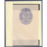India (Travancore-Cochin)  12 Annas, Blue Govt. stamp, unused.