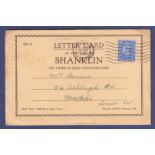 Isle of Wight - Shanklin - King George VI 1946, used.  Six view letter cards.