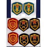 Soviet Union – Military, Para Troopers, Intelligence and Artillery  Cloth Badges, (8) a pair for