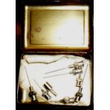 Militaria - World War II - Safety Pins  Tin containing British assorted safety pins, ex RMO's