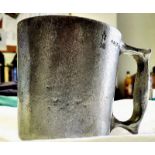 A Pewter Half Pint Cup, marked G.R. 29 with 46 underneath.