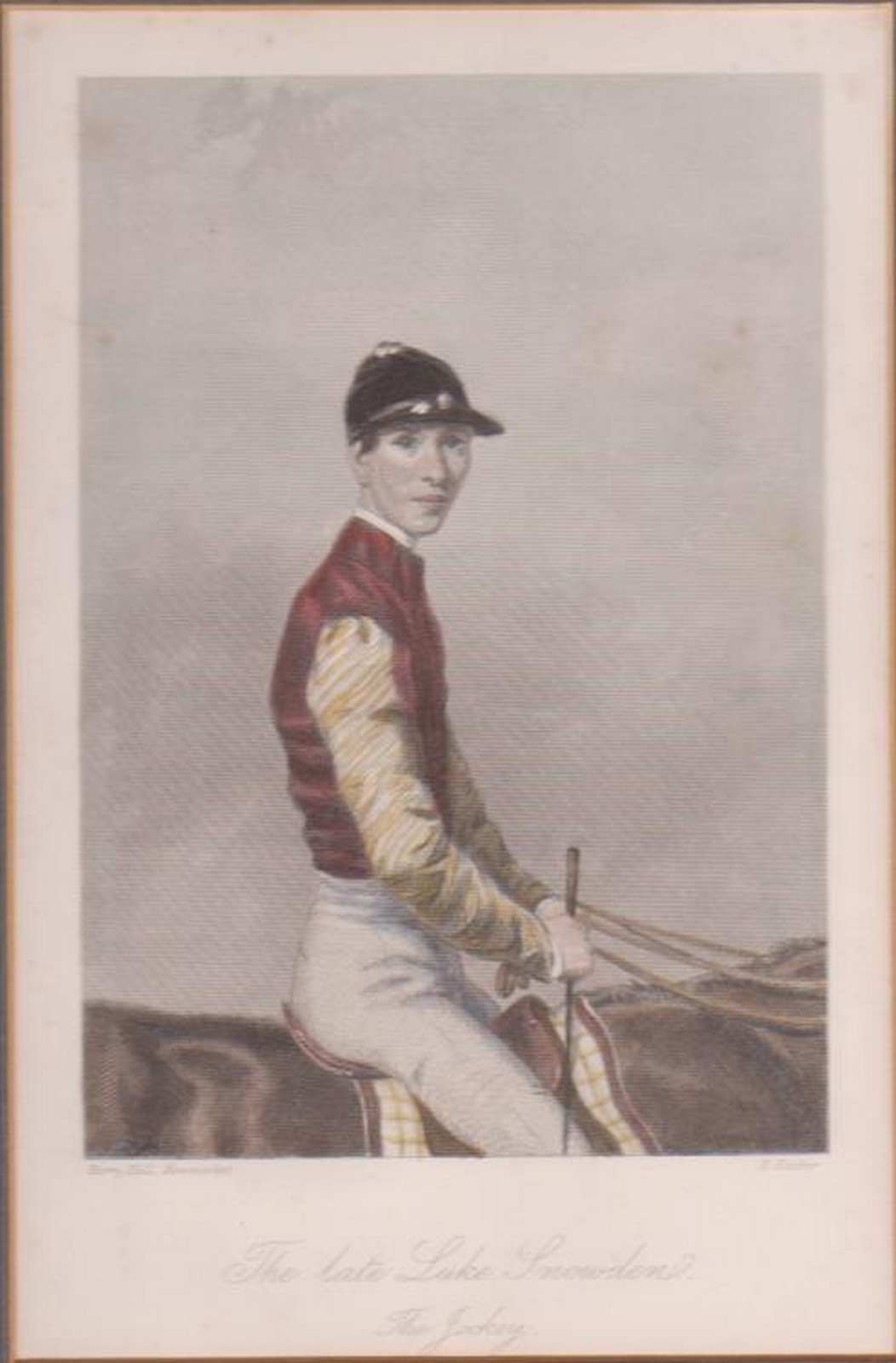 Horse Racing Jockey – Antique print, Luke Snowden – Harry Hall, Newmarket